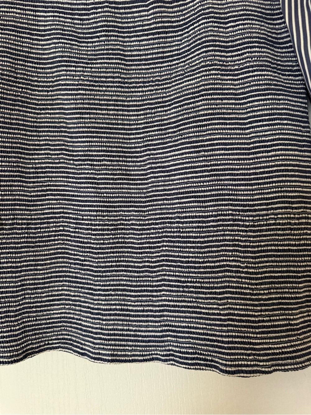 Nation LTD Navy & White Striped Square Neck Puff Sleeve Top - Picture 9 of 9